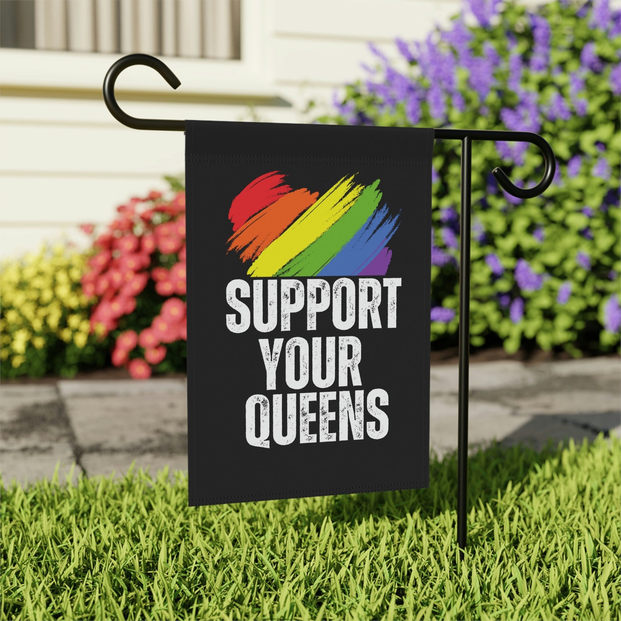 Support Your Queens Drag Queen Garden Flag Drag is Not A Crime Garden Banner LBGT Garden Flag Political Garden Gay Rights Banner Home Decor