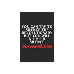 Never Silence the Revolution Protest Garden Flag Human Rights Garden Banner Political Flag Social Justice Home Decor Support Palestine