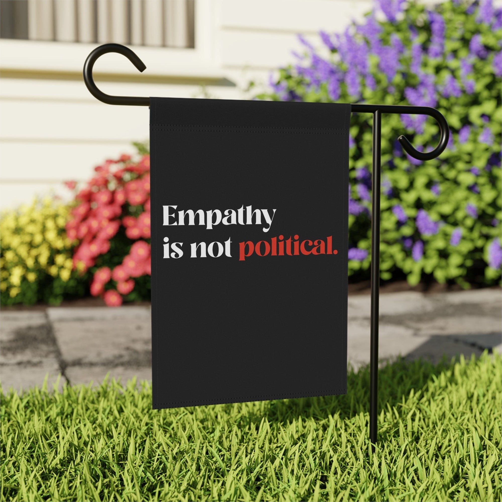 Empathy is Not Political Garden Flag Protest Flag Free Palestine Garden Banner Political Social Justice Anti Apartheid Home Decor