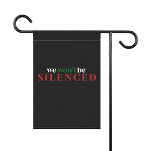 We Wont Be Silenced Garden Flag Protest Flag Free Palestine Garden Banner Political Home Decor Anti Apartheid Social Justice Human Rights