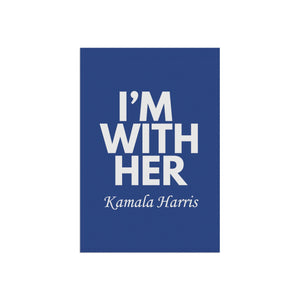 I'm With Her Madam President Kamala Harris Garden Flag Anti Trump Garden Banner Vote Blue Democrat Flag Political Flag Liberal Vote 2024