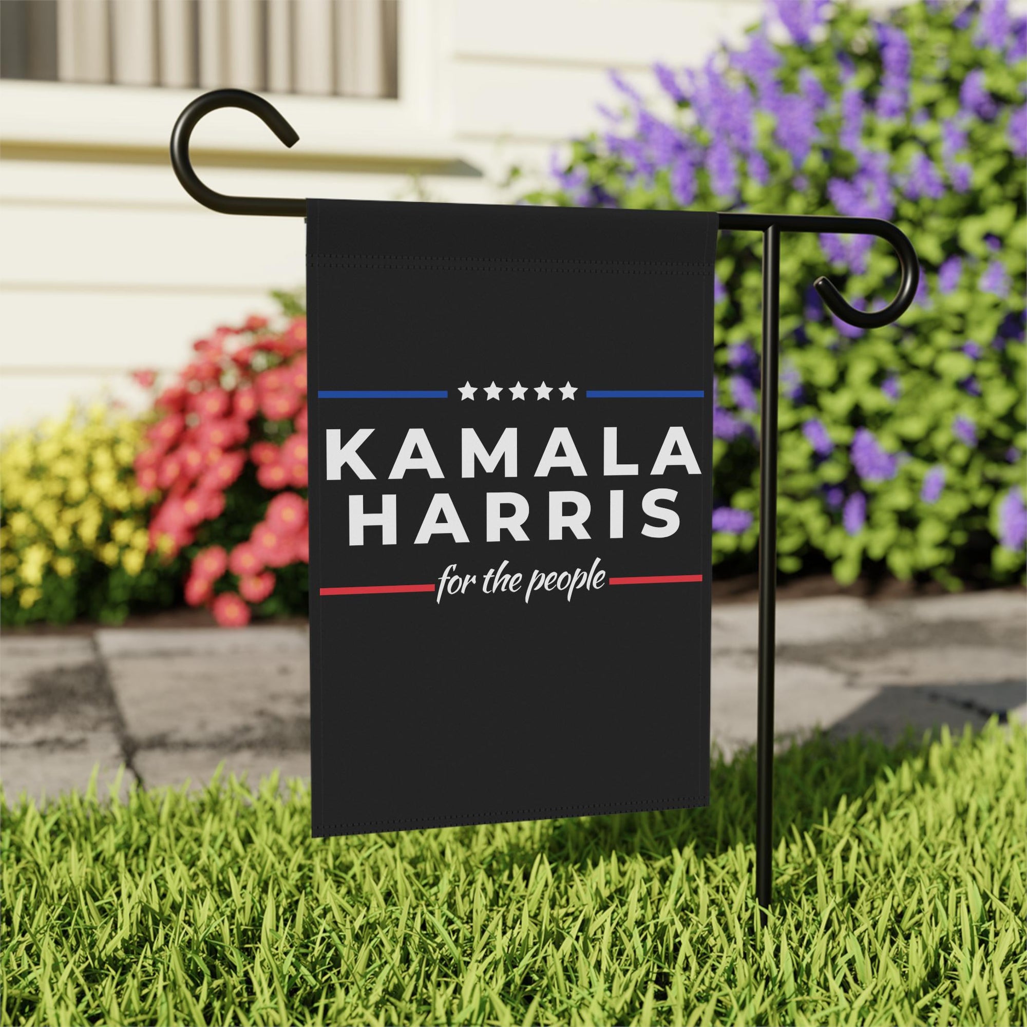 For the People Kamala Harris Garden Flag Anti Trump Garden Banner Madam President Vote Blue Kamala for President Democrat Political Flag