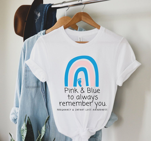 Pink & blue to always remember you. pregnancy& infant loss awareness