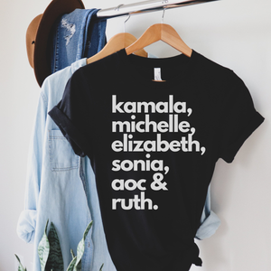 Kamala, Michelle, Elizabeth, Sonia, Aoc And  Ruth