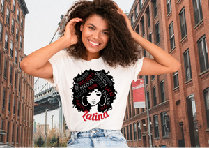 Latina Shirts Empowered Latina Shirt Educated Spanish Wording Shirt Latina AF Poderosa Latina Pride Woman Empowerment Hispanic Herit