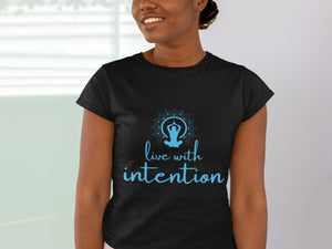 Live with Intention Shirt Living with Intention Shirt Live with Intent Mindfulness tshirt Spiritual shirt Aligned New Age Shirt Meditation