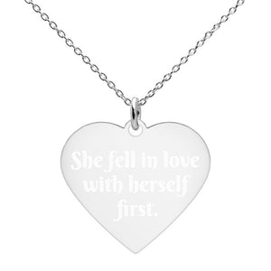 Self Love Gifts for Women Love Yourself Gifts for Her She loved herself Engraved Necklace for christmas birthday gift for daughter friend