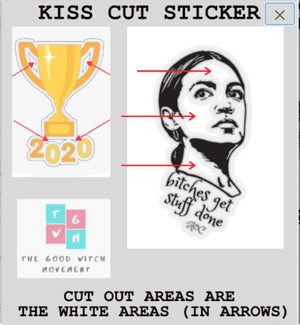 Ruth Bader Ginsburg Sticker Notorious RBG Sticker Decal The Fight Continues Laptop Sticker Feminist Sticker Feminism Gift Kiss Cut