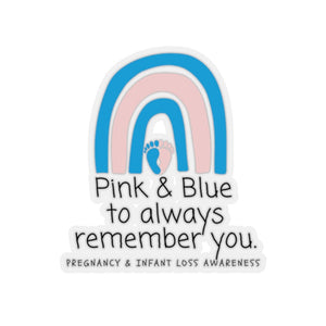 Pregnancy and Infant Loss Awareness Sticker Pink Blue Rainbow Miscarriage Stillbirth In October We Wear Awareness Month Laptop Decal