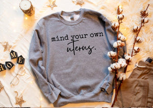 Feminist Sweatshirt Mind your own uterus feminist shirt pro choice sweatshirt womens rights feminism gift for her Crewneck Sweatshirt