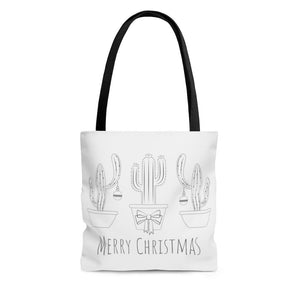 Christmas Tote Bag Christmas Cactus Plants Bag, Crazy Plant Lady Tote Bag Not a Hugger, Cactus Tree Succulent Bag Cant Touch This Tote