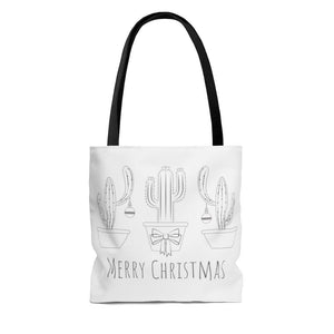 Christmas Tote Bag Christmas Cactus Plants Bag, Crazy Plant Lady Tote Bag Not a Hugger, Cactus Tree Succulent Bag Cant Touch This Tote