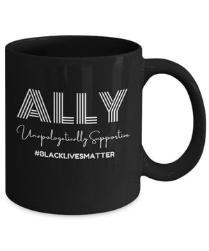 Black lives matter mug blm ally mug anti racism equality protest coffee cup mug