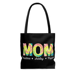 Mom tote personalized tie dye tote bag for women gift for mom birthday mother's day christmas personalized gift tote bag
