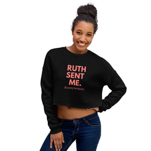 Ruth Bader Ginsburg Shirt Women RBG Crop Sweatshirt Ruth Sent Me Nasty Woman Vote 2020 Anti Trump Democrat Tee Cropped Sweatshirt