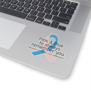 Pregnancy and Infant Loss Awareness Sticker Pink Blue Rainbow Miscarriage Stillbirth In October We Wear Awareness Month Laptop Decal