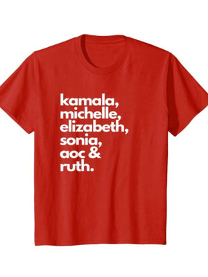 Kamala Michelle Elizabeth Ruth Toddler RBG Shirt RBG Toddler Shirt Sotomayor AOC shirt Feminist Political Icon Notorious rbg Youth Tee