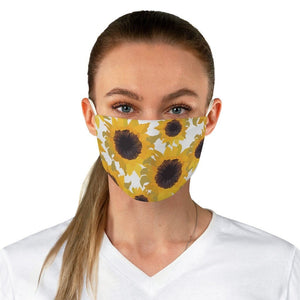 Sunflower Face Mask Cute Sunflower Mask Wildflower Lightweight Reusable Fabric Face Covering