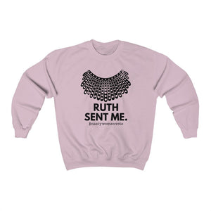 RBG Dissent Collar Sweatshirt Notorious RBG Shirt Ruth Sent Me Ruth Bader Ginsburg Shirt Nasty Woman Vote Anti Trump Biden Harris Crewneck