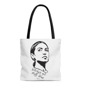 AOC Tote Bag Bitches Get Stuff Done Alexandria Ocasio Cortez Feminist Tote Bag Women Empowerment Feminist Gifts for Her