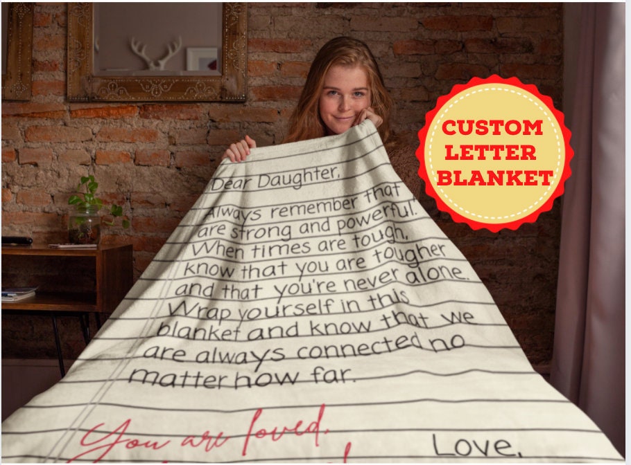 Custom handwriting online blanket