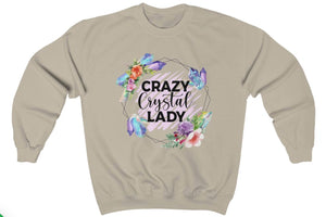 Crazy Crystal Lady Shirt Crystal Shirt Crystal Lovers tshirt obsidian  quartz amethyst obsidian shirt Spiritual Shirt Heavily Meditated Tee
