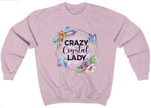 Crazy Crystal Lady Shirt Crystal Shirt Crystal Lovers tshirt obsidian  quartz amethyst obsidian shirt Spiritual Shirt Heavily Meditated Tee