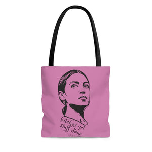 AOC Tote Bag Bitches Get Stuff Done Alexandria Ocasio Cortez Feminist Tote Bag Women Empowerment Feminist Gifts for Her