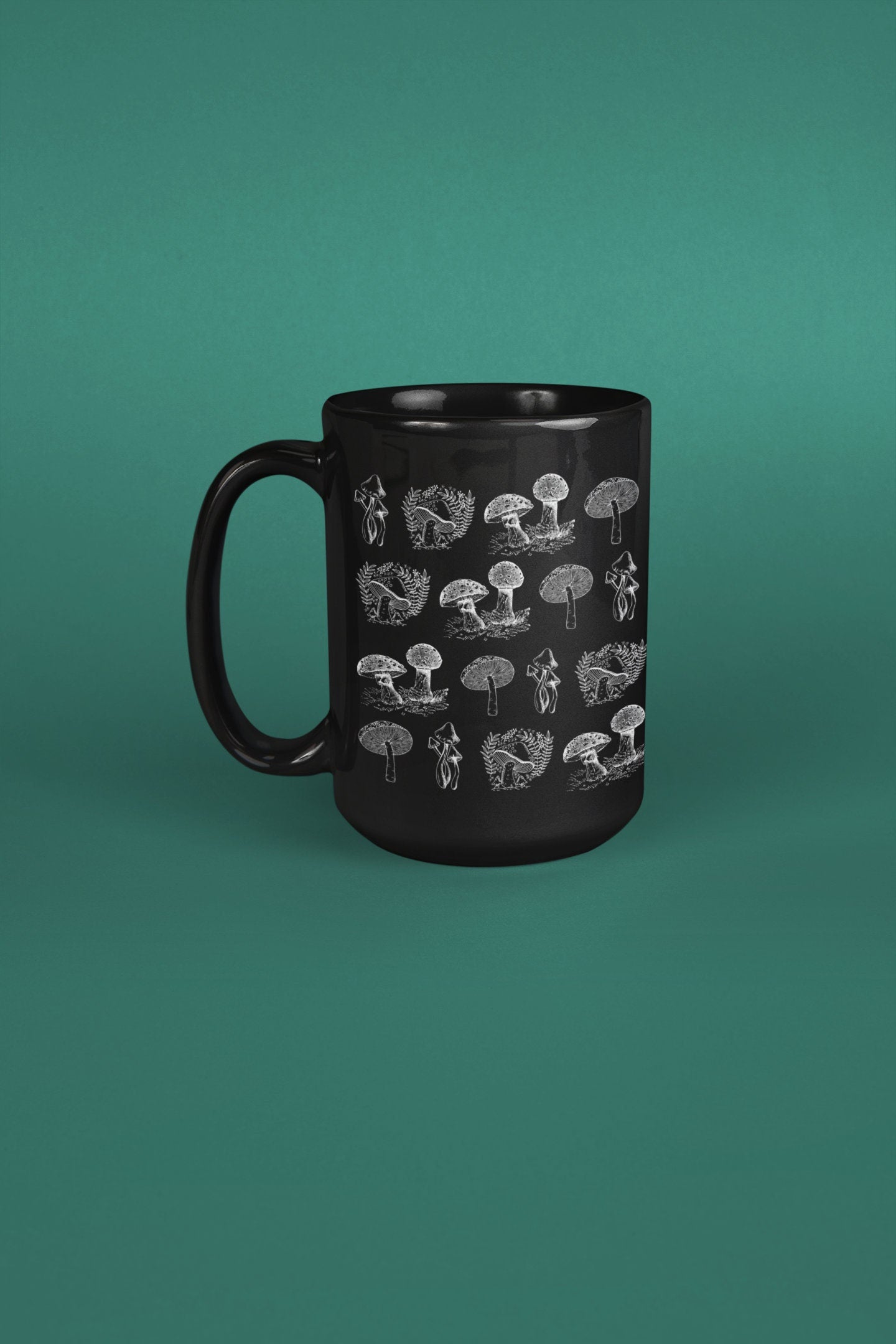 Funky Mushroom Pattern Coffee Mugs