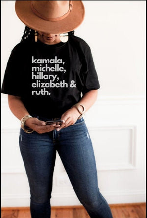 Badass Feminist Political Icons Kamala Michelle Elizabeth Ruth Hillary Bella Canvas 3001 T-shirt Feminist Shirt Women Empowerment Gift