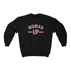 Woman Up Feminist Sweatshirt Girl Power Varsity Sweatshirt Feminist Jumper Female Empowerment Feminist Gifts Boss Babe Crewneck Sweater
