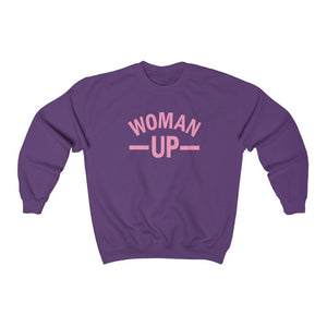 Woman Up Feminist Sweatshirt Girl Power Varsity Sweatshirt Feminist Jumper Female Empowerment Feminist Gifts Boss Babe Crewneck Sweater