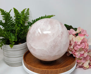 Large Rose Quartz Sphere Rose Quartz Crystal Ball Rose Quartz Crystal Sphere Healing Crystal for Self Love Gift Spiritual Chakra Stone
