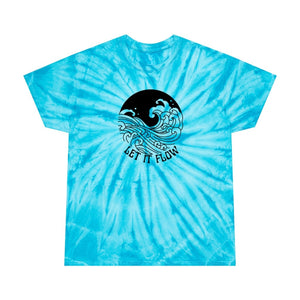 Japanese Wave Tie Dye TShirt Go With The Flow Ocean Wave Aesthetic Festival Shirt Sunset Waves Tee Tumblr Shirt Women's Nature Tie Dye Shirt