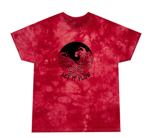 Ocean Wave Aesthetic Tye Dye Shirt Go With The Flow Japanese Wave Aesthetic Shirt Sunset Waves Tee Tumblr Shirt Women's Nature Tie Dye Shirt