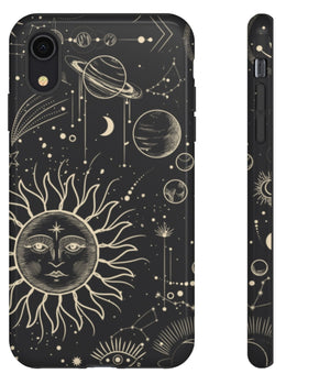 Witchy Phone Case Mystical Celestial Aesthetic Phone Case Zodiac Planets Moon protective tough case Samsung Iphone Indie Boho Phone Cover