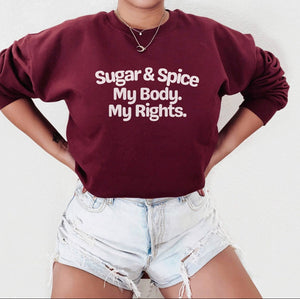 Sugar and Spice Feminist Sweater Feminist Sweatshirt Feminist shirt Social Justice Shirt Human Rights Shirt Activist Shirt Pro Choice