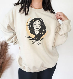 Witchy Clothes Witchy Woman Let go Hippie Shirt Aesthetic Clothes Trendy Sweatshirt Moon Shirt Witchy Shirt Spiritual Shirt Witchy Clothing