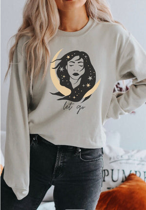Witchy Clothes Witchy Woman Let go Hippie Shirt Aesthetic Clothes Trendy Sweatshirt Moon Shirt Witchy Shirt Spiritual Shirt Witchy Clothing