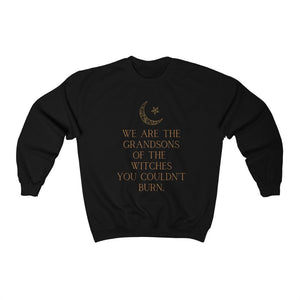 We Are The Grandsons of The Witches You Couldnt Burn Trendy Sweatshirt Salem Witch Shirt Mystical Shirt Witchy Clothes Witchy Aesthetic