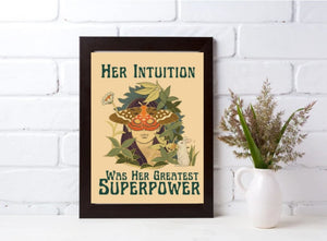 Her Intuition Was Her Greatest Superpower Feminist Wall Art Digital Print Feminist Poster Witchy Poster Cottagecore Downloadable Print File