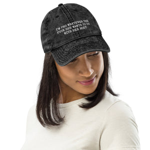Her Body Her Choice Vintage Dad Hat Pro Choice Hat Feminist Hat Protect Roe Cotton Twill Cap Reproductive Rights Feminist Gift