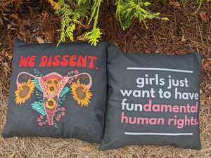 Feminist Pillowcase Pro Choice Pillow Case Womens Rights are Human Rights Pillow Cover Roe v Wade Home Decor Spun Polyester Pillow Case