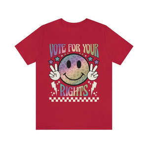 Vote For Your Rights Vote Shirt Retro Shirt Smile Face Political Shirt Election Shirt Reproductive Rights Feminist Shirt Democrat Shirt Roe