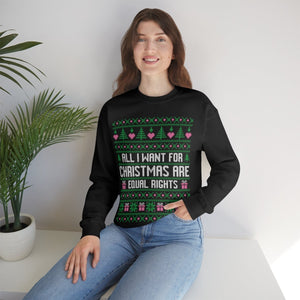 All I Want For Christmas are Equal Rights Shirt Feminist Christmas Sweater Feminist Sweatshirt Reproductive Rights Roe LGBTQ Shirt Equality