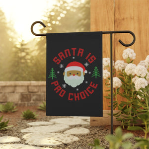 Santa is Pro Choice Christmas Garden Flag Feminist Christmas Feminist Gift Holiday Garden Banner Feminist Home Decor Pro Roe Womens Rights