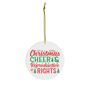 Santa is Pro Choice Reproductive Rights Ornament Feminist Christmas Ornament Pro Choice Feminist Ornament Womens Rights Holiday Decor