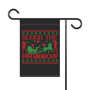 Sleigh the Patriarchy Christmas Garden Flag Feminist Christmas Feminist Gift Holiday Garden Banner Home Decor Pro Roe Womens Rights