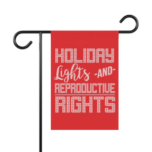 Holiday Lights and Reproductive Rights Feminist Flag Christmas Garden Flag Christmas Flag Feminist Gift Garden Banner Feminist Home Decor
