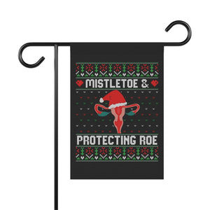 Mistletoe and Protecting Roe Christmas Garden Flag Reproductive Rights Feminist Christmas Flag Feminist Gift Garden Banner Home Decor